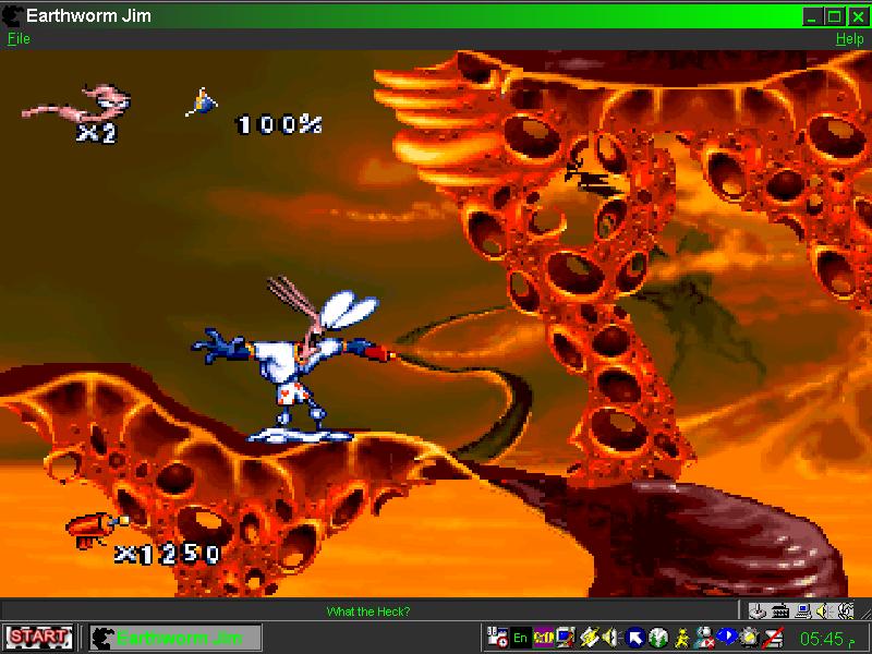 Screen Shot-Earthworm Jim-What The Heck?