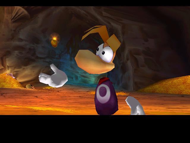 Screen Shot-Rayman 2 The Great Escape-Cave of Bad Dreams,3rd level,